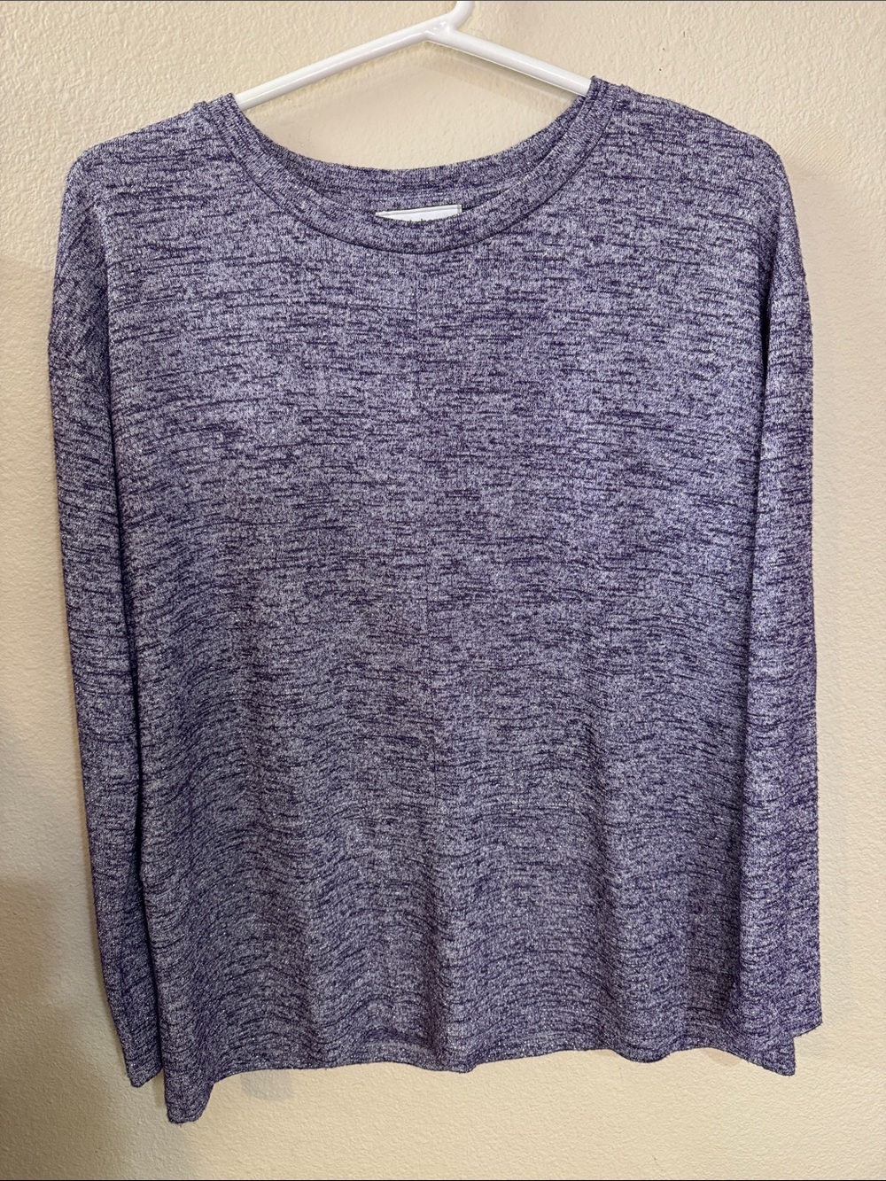 Liz Claiborne Heathered Purple Crewneck Sweater